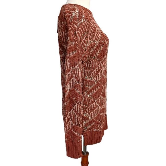 Universal Thread Open Knit Sweater NEW S Clay Pullover Crochet Asymmetric Rustic - Picture 4 of 16